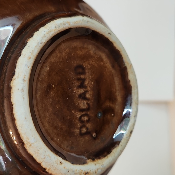 Vintage Polish Pottery Decanter with lid - Picture 9 of 11